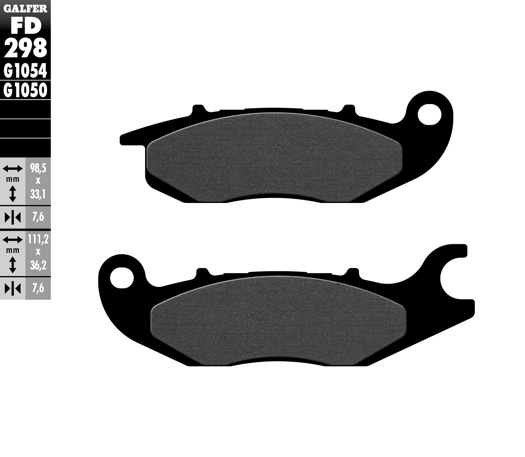 BRAKE PADS KH375 SEMI-METALLIC SCOOTER