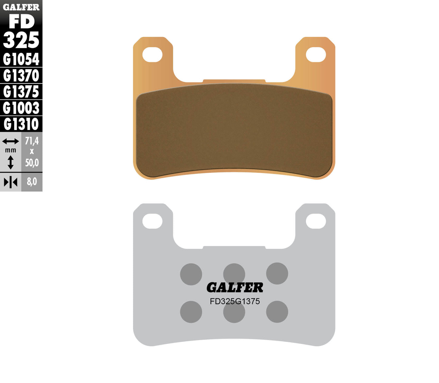 BRAKE PADS KH379 SINTERED METALLIC (GOLD) SPORT FRONT SUZUKI/KAWASAKI