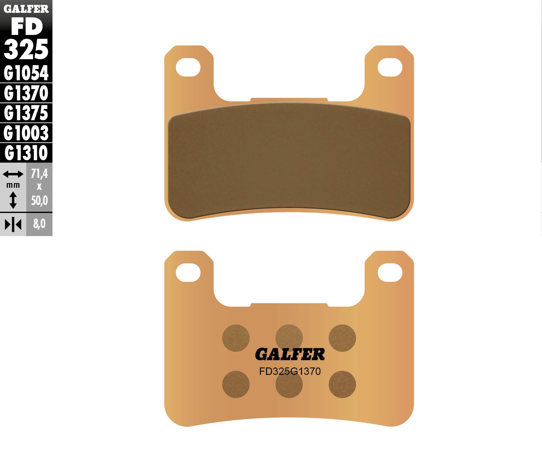 BRAKE PADS KH379 SINTERED METALLIC (GOLD) STREET FRONT SUZUKI/KAWASAKI