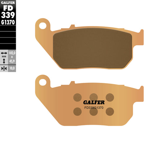 BRAKE PADS KH381 SINTERED METALLIC (GOLD) STREET HARLEY