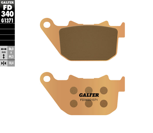 BRAKE PADS KH387 SINTERED METALLIC (GOLD) STREET HARLEY