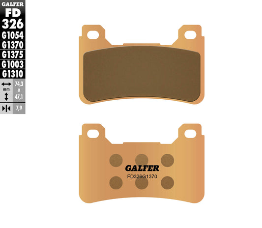 BRAKE PADS KH390 SINTERED METALLIC (GOLD) STREET FRONT (HONDA CBR600RR 05-16, CBR1000RR 04-16, VFR 800F 14-18, VFR 800X 15-17, CB1000/1100)
