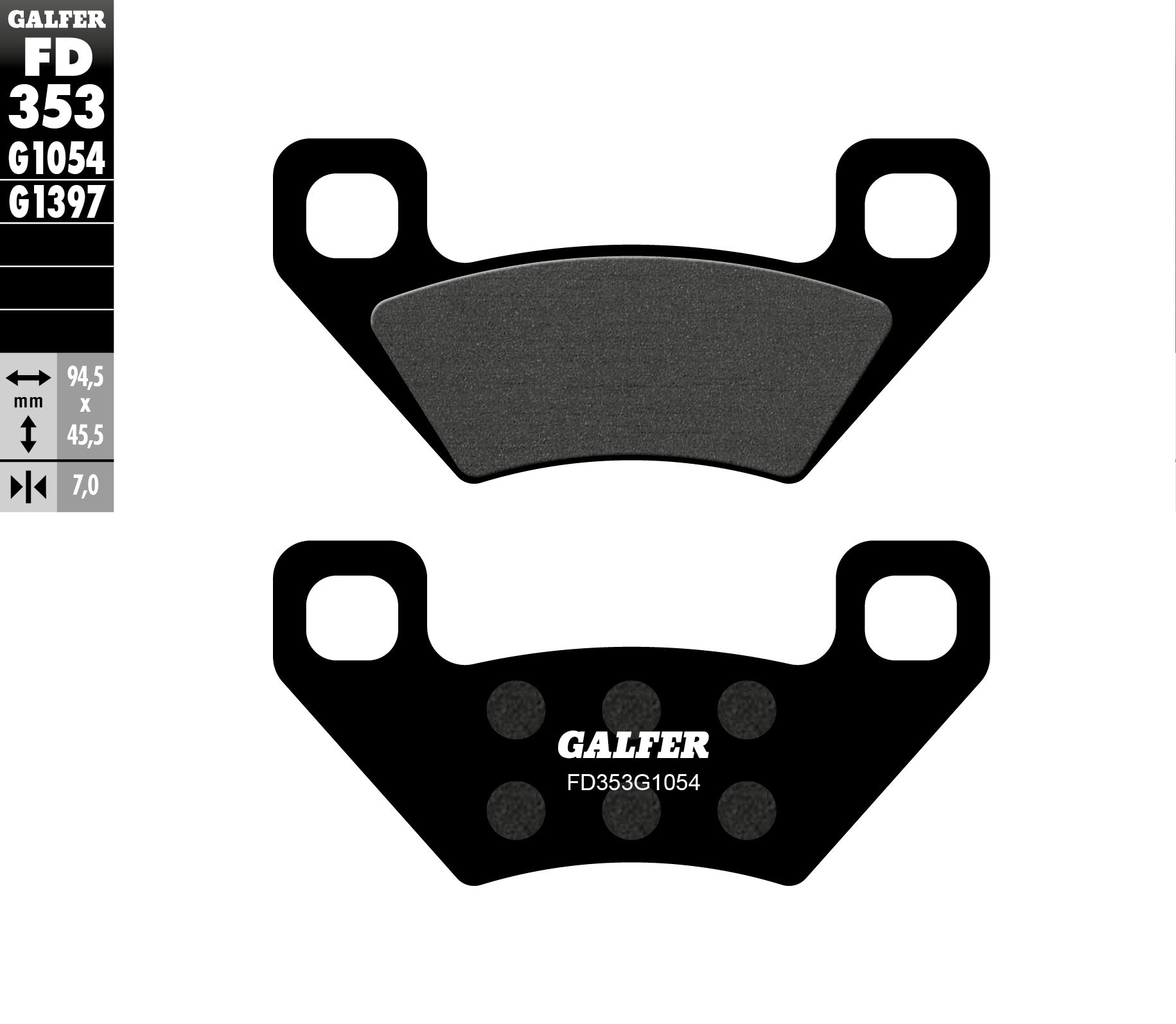BRAKE PADS KH395 SEMI-METALLIC ATV