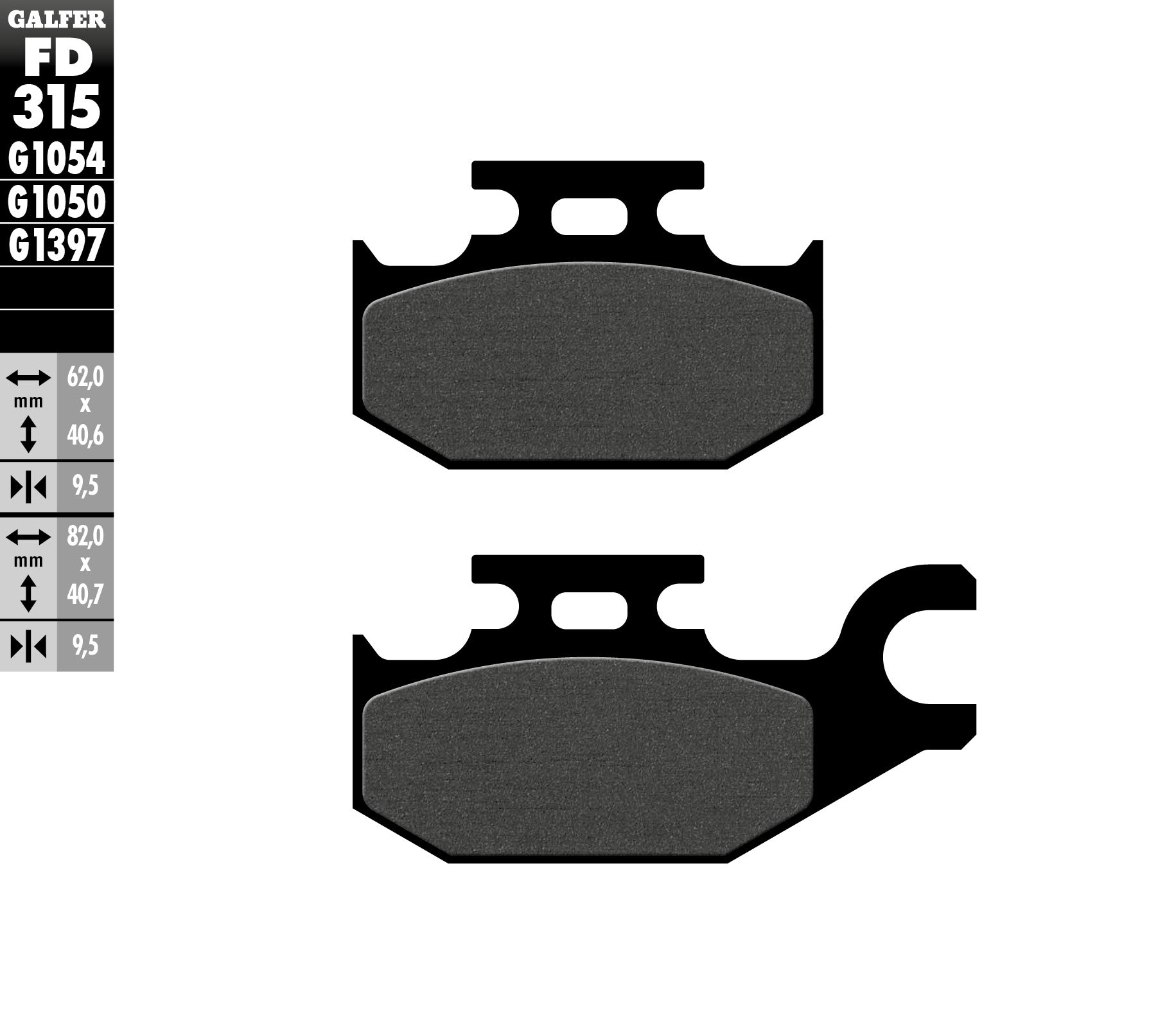 BRAKE PADS KH413 SEMI-METALLIC