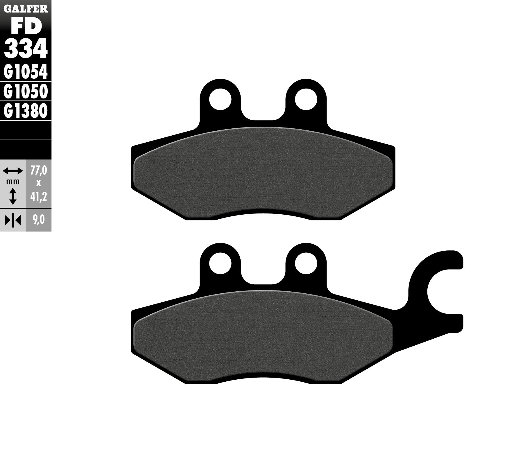 BRAKE PADS KH418 SEMI-METALLIC SCOOTER PIAGGIO REAR