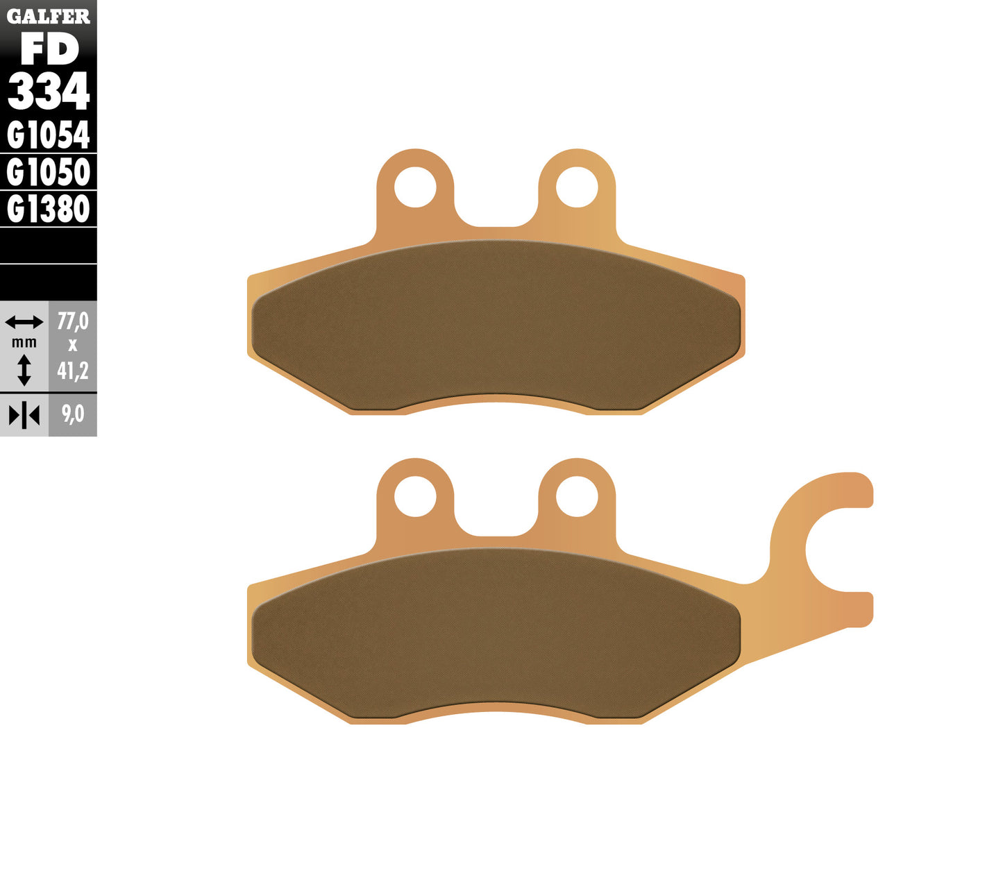 BRAKE PADS KH418 SINTERED METALLIC (GOLD) SCOOTER