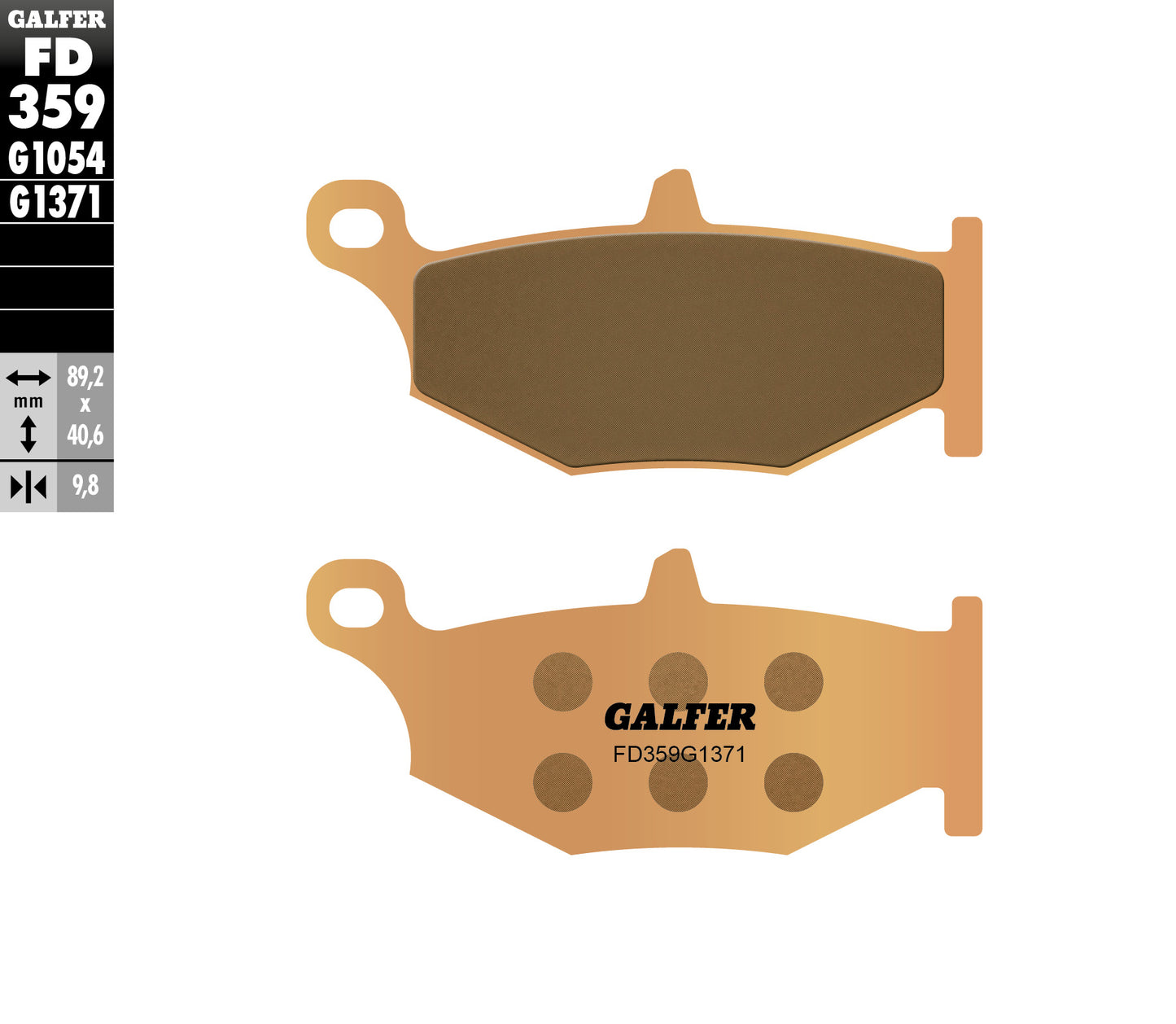 BRAKE PADS KH419 SINTERED METALLIC (GOLD) STREET