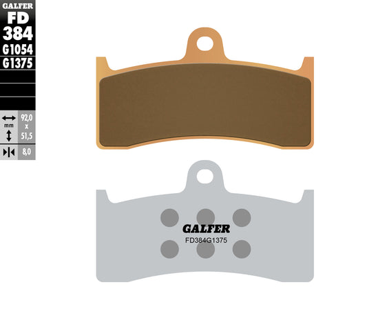 BRAKE PADS KH424 SINTERED METALLIC (GOLD) SPORT