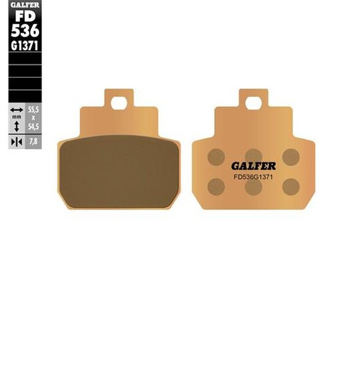 BRAKE PADS KH425 SINTERED METALLIC (GOLD) STREET PIAGGIO MP3 125/250 08 X8 125/200/250 04- X9 250 04-