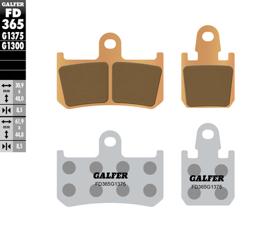 BRAKE PADS KH442/4 SINTERED METALLIC (GOLD) SPORT