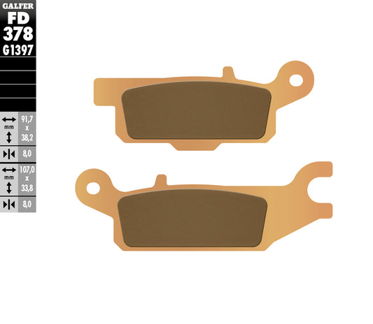 BRAKE PADS KH443 SINTERED METALLIC (GOLD) ATV YAMAHA YFM 550/700 LEFT FRONT