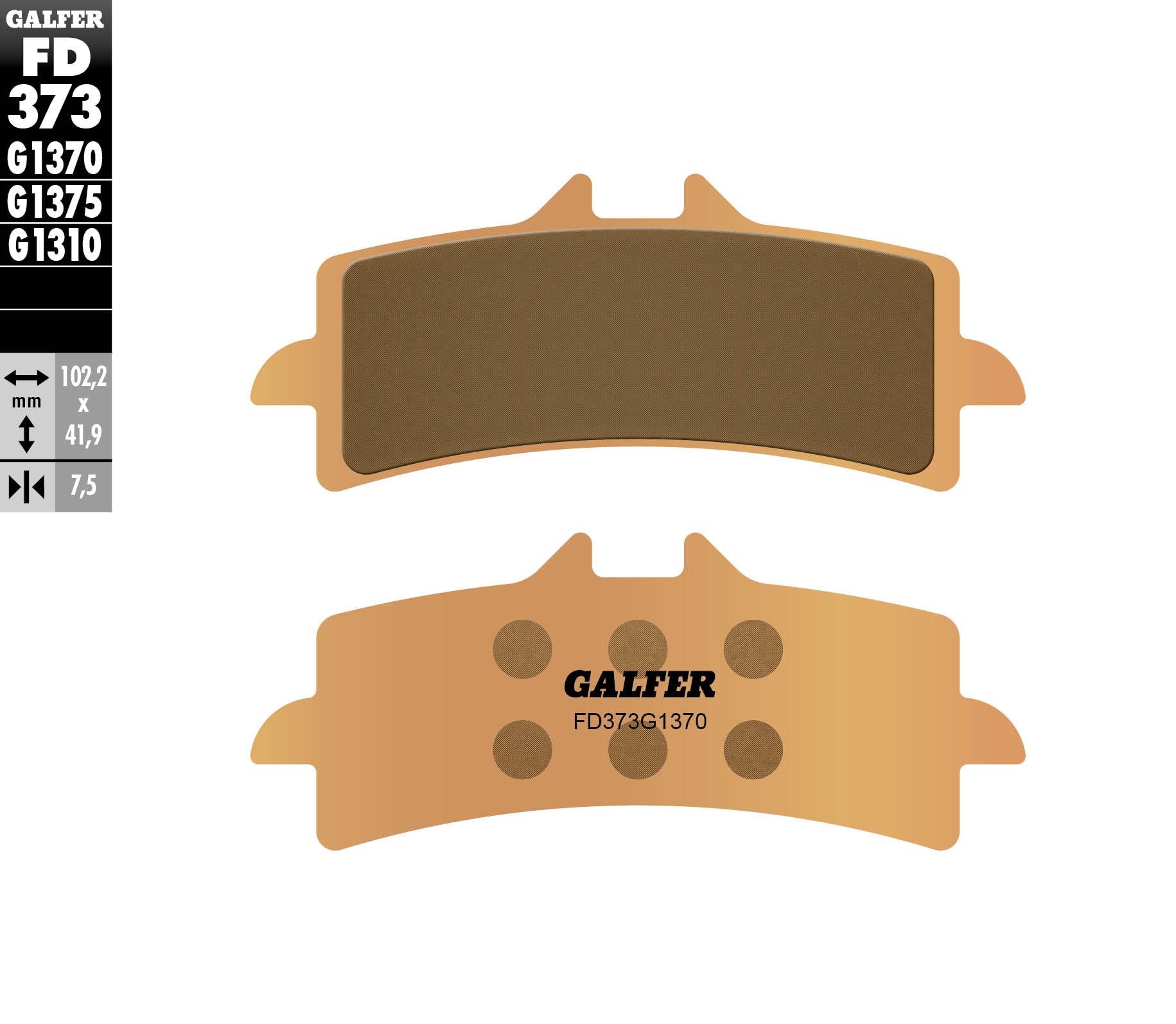 BRAKE PADS KH447 SINTERED METALLIC (GOLD) STREET FRONT (BREMBO)