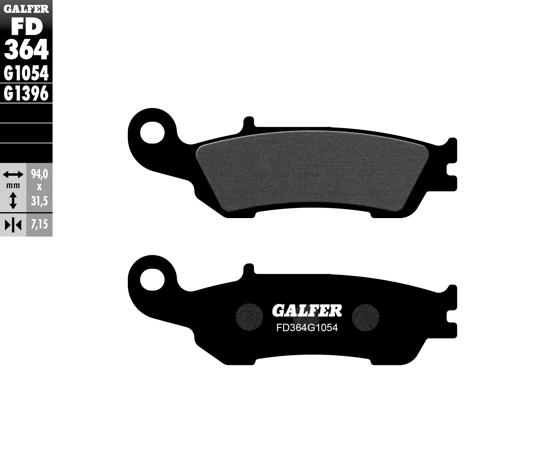 BRAKE PADS KH450 SEMI-METALLIC OFF ROAD
