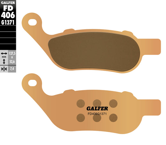 BRAKE PADS KH458 SINTERED METALLIC (GOLD) STREET HARLEY DAVIDSON