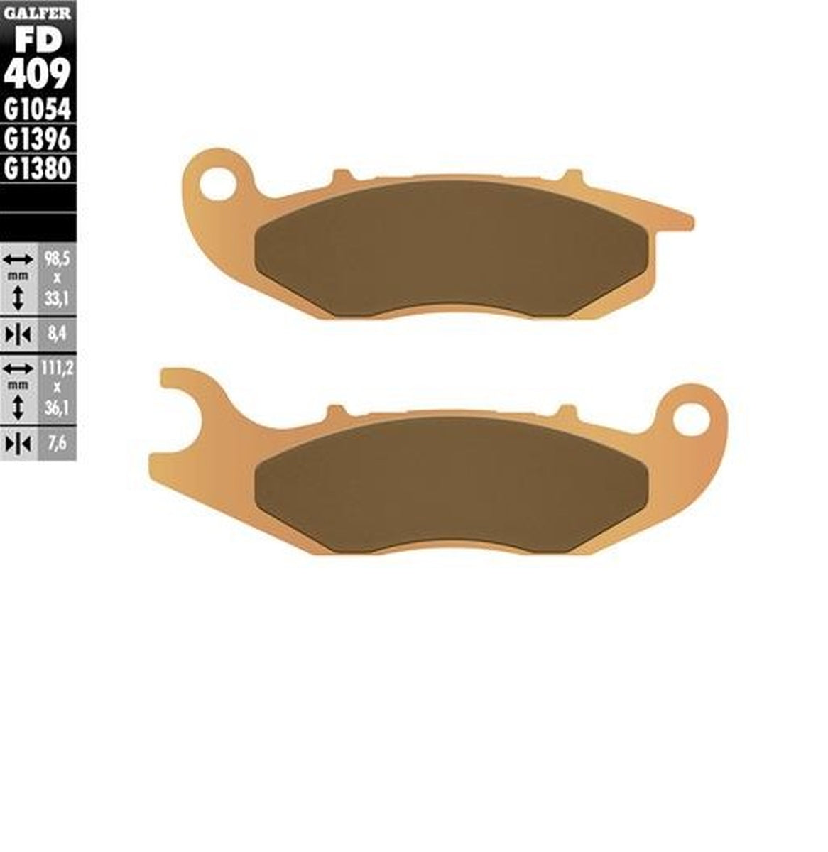 BRAKE PADS KH465 SINTERED METALLIC SCOOTER