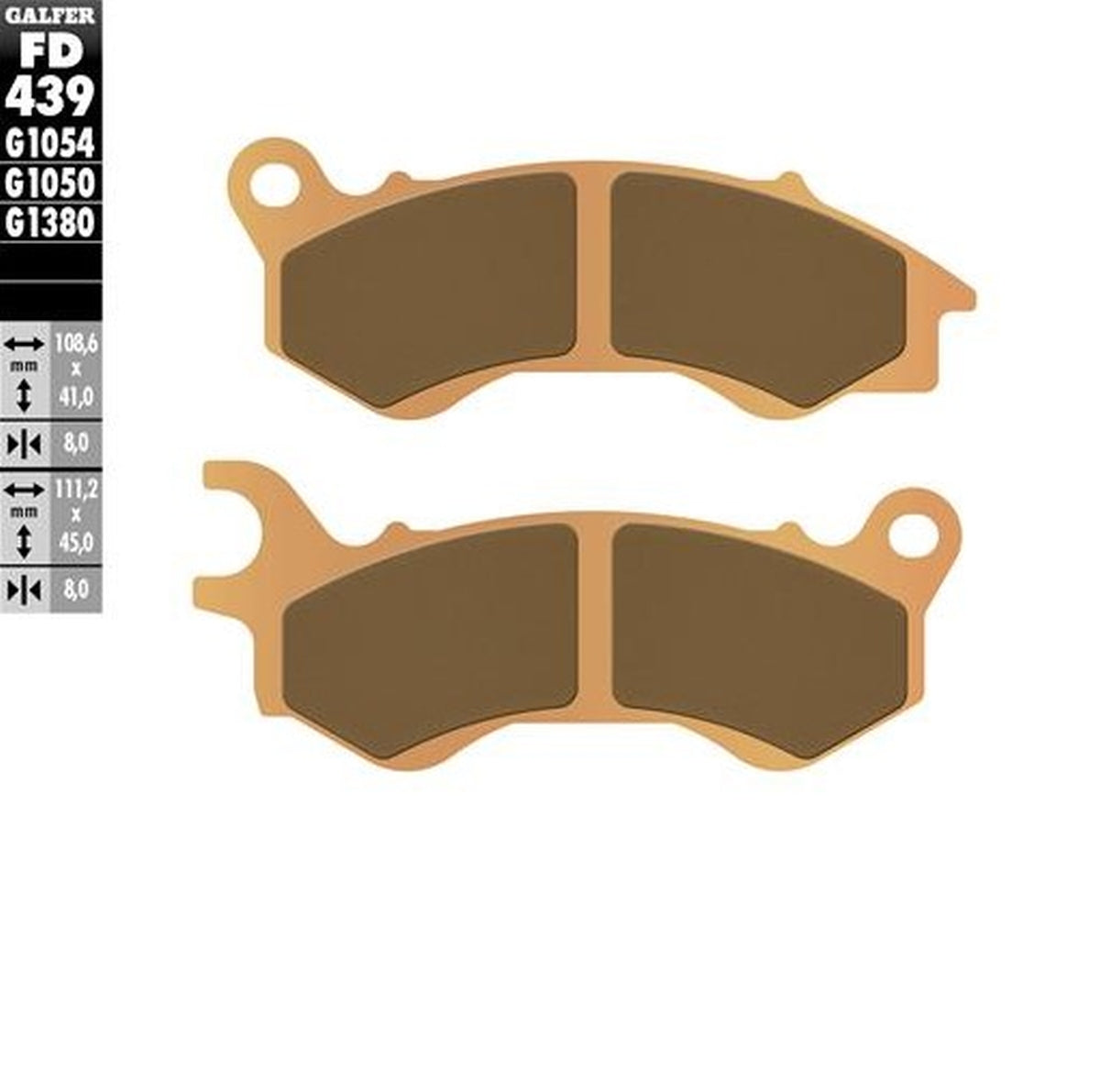 BRAKE PADS KH603 SINTERED METALLIC (GOLD)