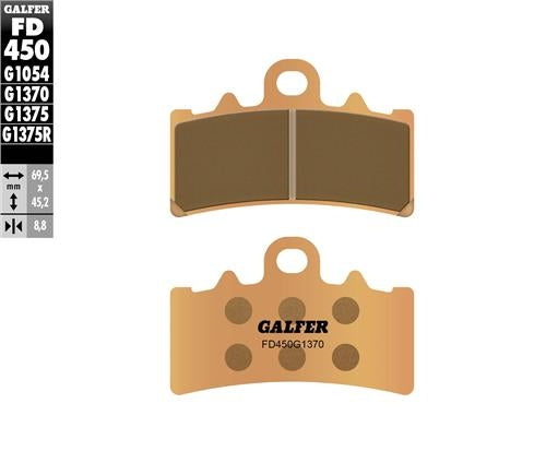 BRAKE PADS KH606 SINTERED METALLIC (GOLD) STREET