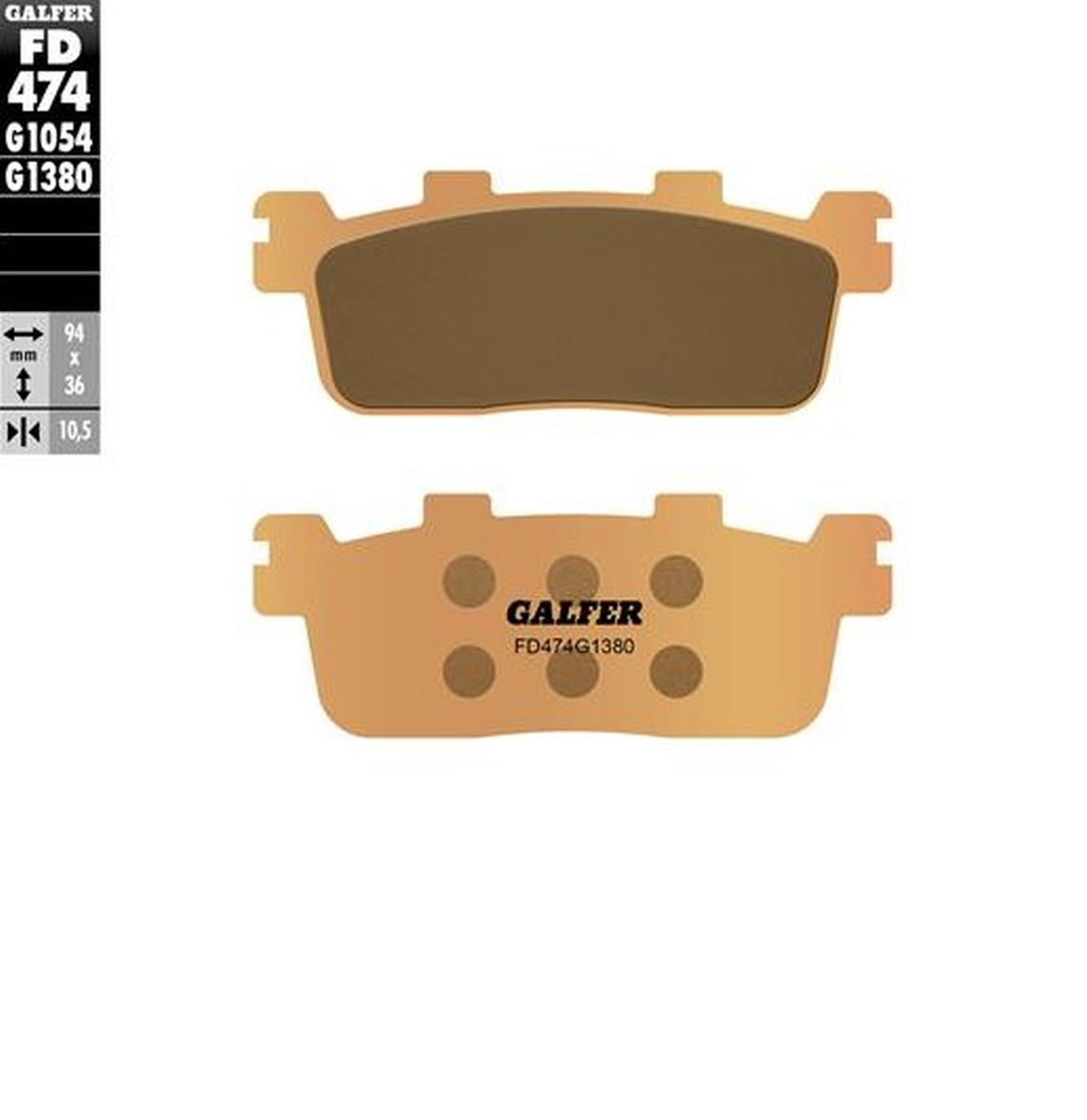 BRAKE PADS KH607 SINTERED METALLIC (GOLD) SCOOTER