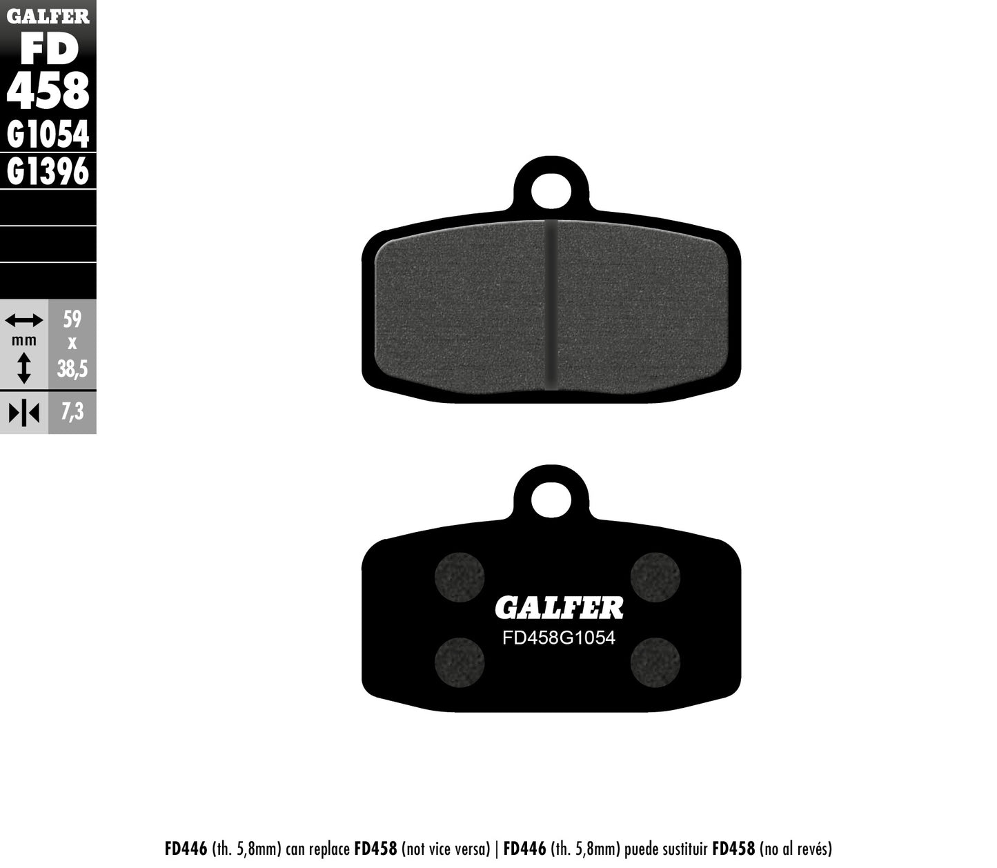 BRAKE PADS KH612 SEMI-METALLIC (THICKNESS 7.3MM)