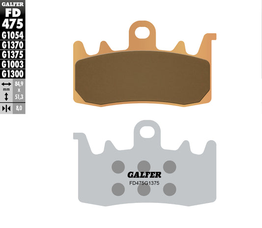BRAKE PADS KH630 SINTERED METALLIC (GOLD) SPORT
