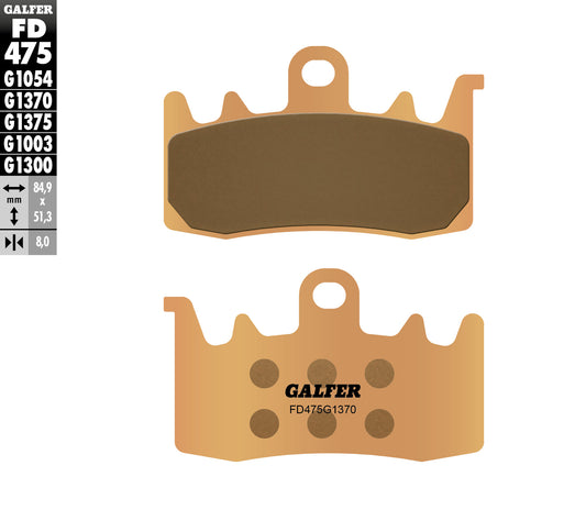 BRAKE PADS KH630 SINTERED METALLIC (GOLD) STREET FRONT BMW/DUCATI/TRIUMPH