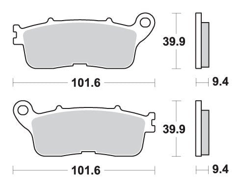 BRAKE PADS KH636 SINTERED METALLIC (GOLD) STREET REAR