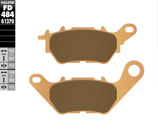 BRAKE PADS KH662 SINTERED METALLIC (GOLD) STREET