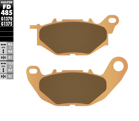 BRAKE PADS KH663 SINTERED METALLIC (GOLD) STREET
