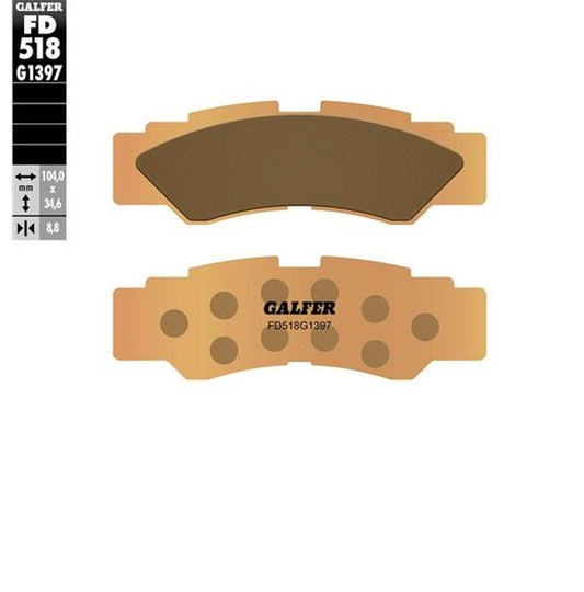 BRAKE PADS KH677 SINTERED METALLIC (GOLD) ATV REAR YAMAHA YXE 1000 WOLVERINE 21-23 YXZ 1000 16-23