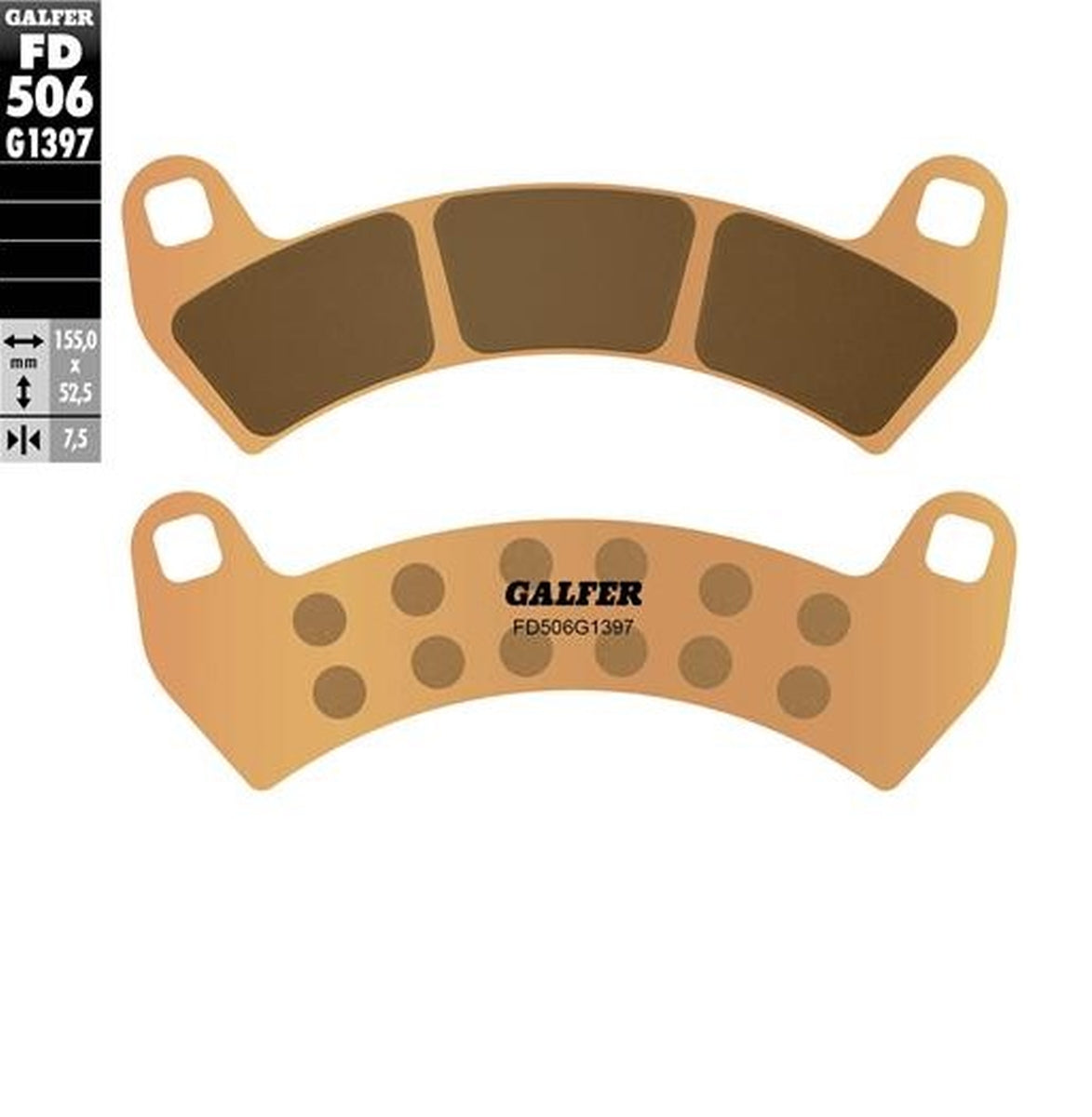 BRAKE PADS KH680 SINTERED METALLIC (GOLD) ATV POLARIS