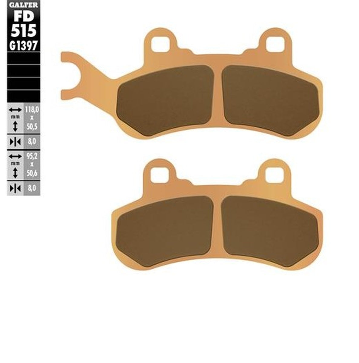 BRAKE PADS KH683 SINTERED METALLIC (GOLD) ATV RIGHT FRONT CAN-AM