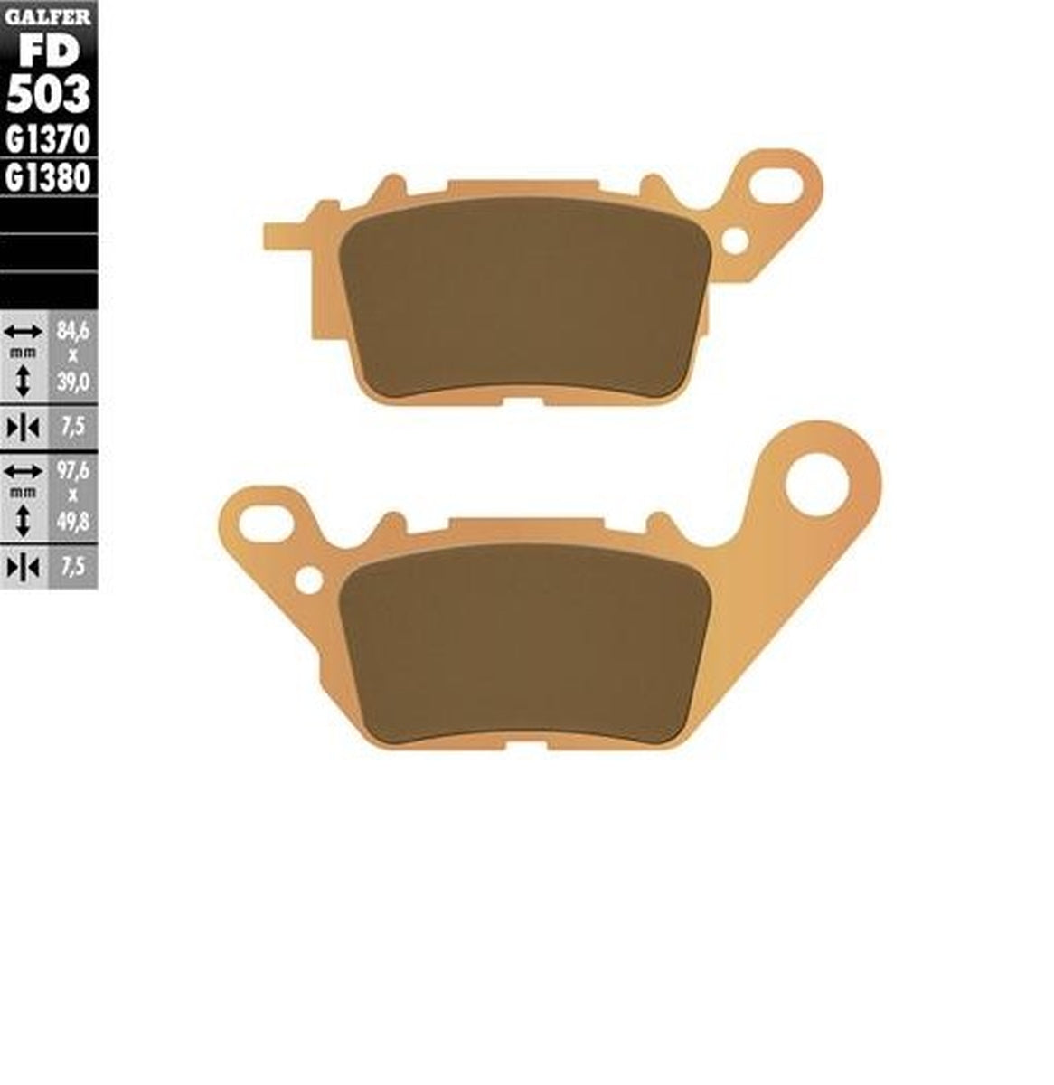 BRAKE PADS KH694 SINTERED METALLIC (GOLD) SCOOTER YAMAHA N-MAX 125/150