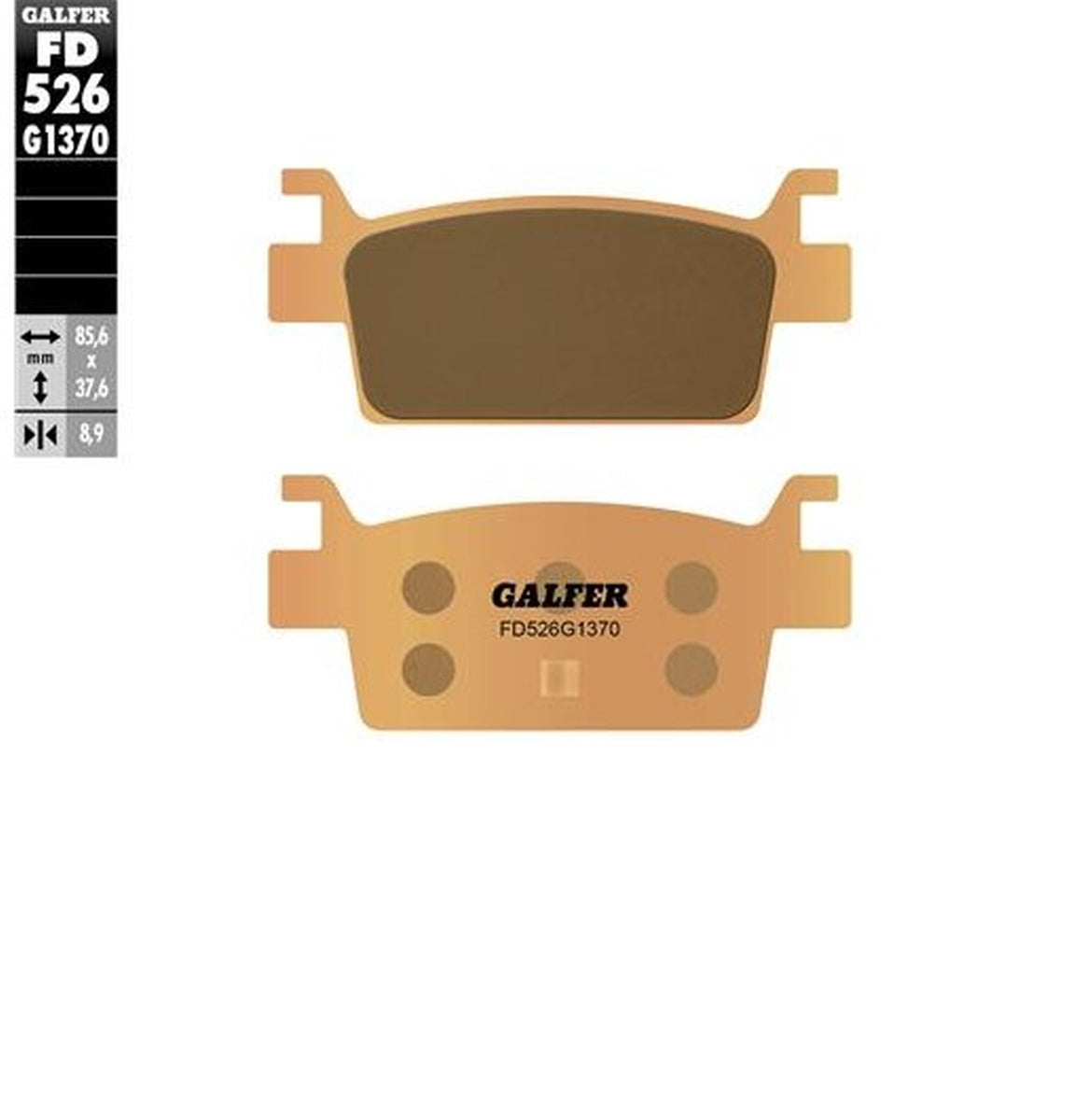 BRAKE PADS KH719 SINTERED METALLIC (GOLD) STREET KAWASAKI KRX 1000 TERYX 20-23 KYMCO AK550 17-23