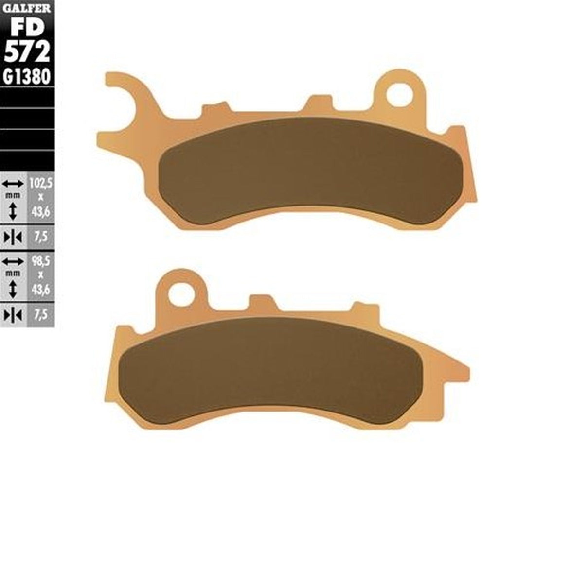 BRAKE PADS KH723 SINTERED METALLIC (GOLD) SCOOTER