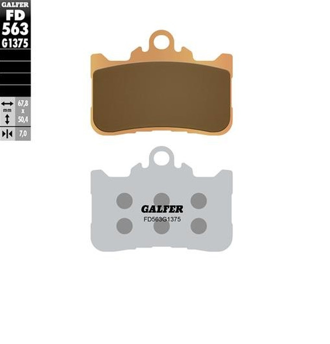 BRAKE PADS KH759 SINTERED METALLIC (GOLD) SPORT HONDA CB500F 22-24 CB500 HORNET 24 CBR500R 22-24 CB750 HORNET 22-24