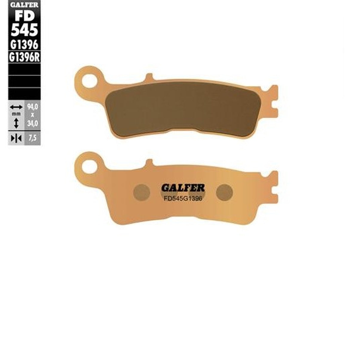 BRAKE PADS KH755 SINTERED METALLIC (GOLD) OFF ROAD FRONT FANTIC XX125 XEF/XXF250/450 XEX250 22- YAMAHA YZ250 22- WR/YZ250F/450F 21- YZ450FX 21-