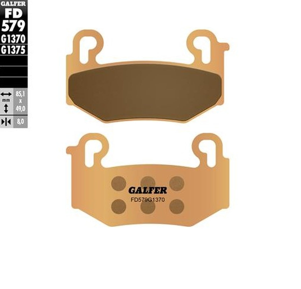 BRAKE PADS KH779 SINTERED METALLIC (GOLD) STREET BMW R1300GS 23-25 (TRIPLE BLACK, TROPHY)