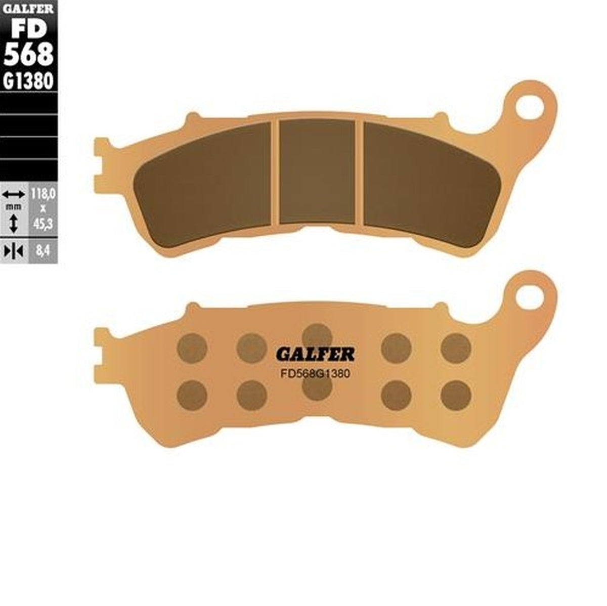 BRAKE PADS KH388 SINTERED METALLIC (GOLD) SCOOTER HONDA FES S-WING 125/150 07-11