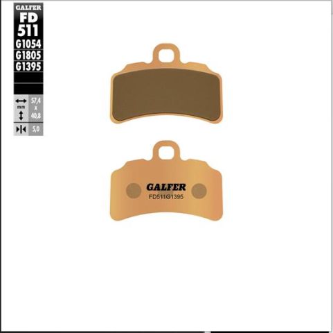 BRAKE PADS SINTERED METALLIC (GOLD) TRIAL FRONT BETA EVO 125/250/300 17-23 GAS GAS TRIAL GP 125/250/280/300 19- TXT 125/250/280/300 19- SHERCO 300 ST 21- MONTESA COTA 260/300 18-