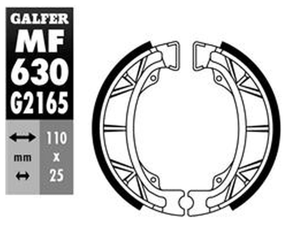 BRAKE SHOES REAR APRILIA AMICO 50 90-95 GULLIVER 50 95-98 MOJITO 125 05- SCARABEO 100 00-04 SCARABEO 50 04- SR50 92-96 SYM JUNGLE 50 99- YAMAHA JOG 50 92-01 AXIS 50 93- TTR90/125 00- TTR50 06-