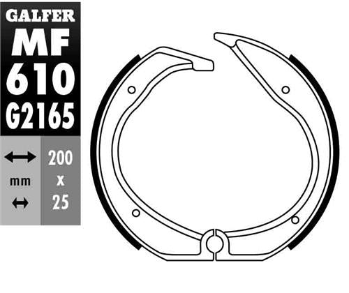 BRAKE SHOES REAR BMW R100GS/PD 88-94 R100RS 81-82 R45/65 81-86 R65LS 82-88 R65R 93- R80GS 88-98 R80GS/PD 81-87 R80RT/ST 81-82