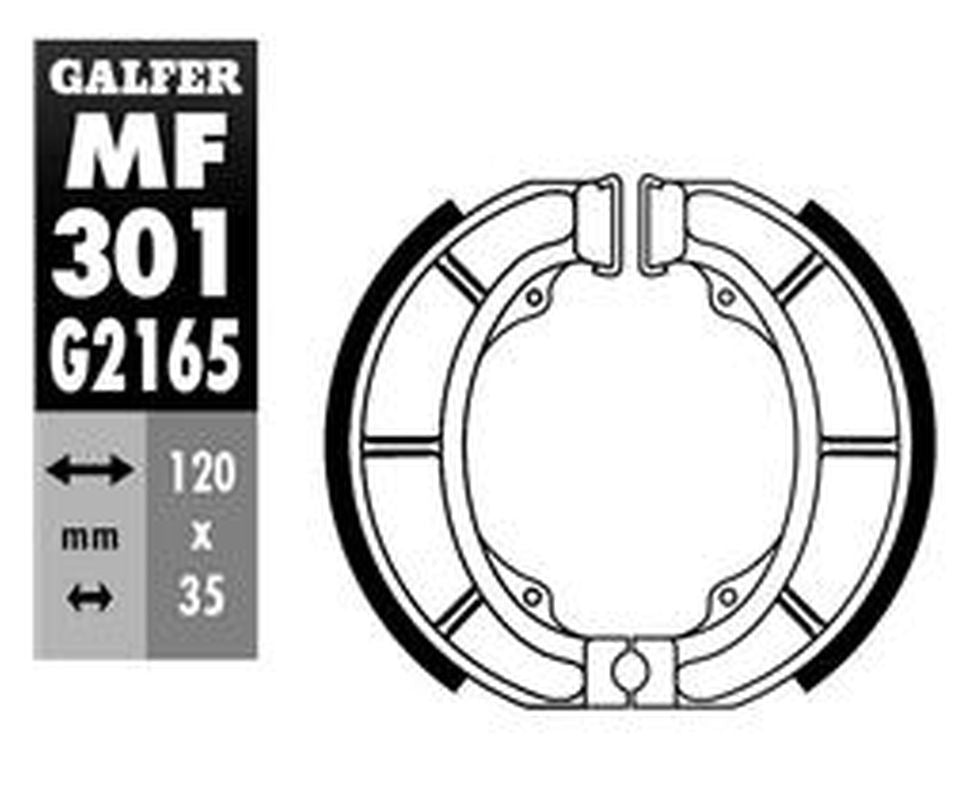 BRAKE SHOES REAR DERBI ATLANTIS 50/100 99- SUZUKI ADDRESS 50 92- AP50 94- LIDO 50/75/80 89-