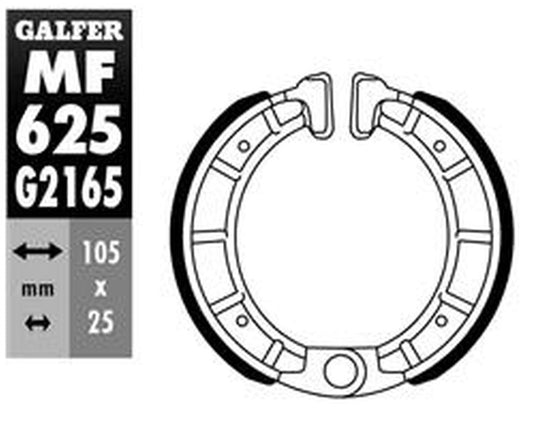 BRAKE SHOES REAR DERBI AVENTURA 50 96- COPPA 50 85- SENDA 50 93-95 FENIX 50 93- VAMOS 50 94- VARIANT 94-