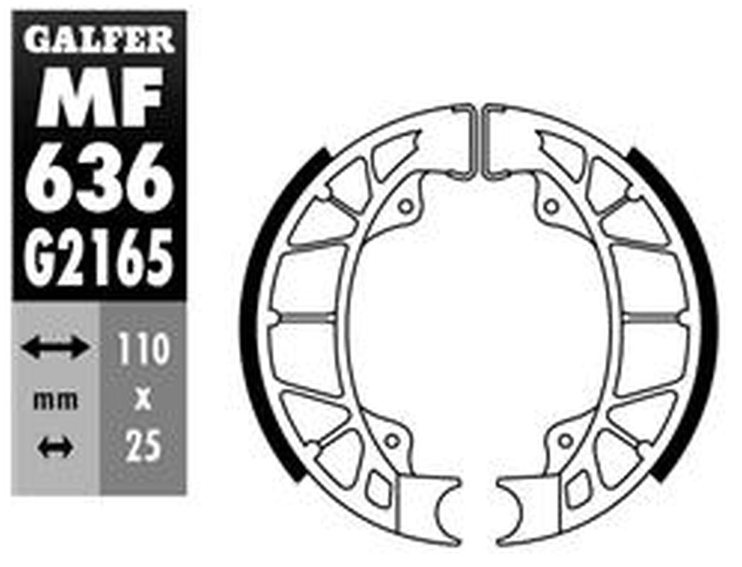BRAKE SHOES REAR PIAGGIO HEXAGON 125/150 94-99 SKIPPER 125/150 93-97 VESPA ET2/ET4 00- PRIMAVERA/SPRINT 125 15- ZIP 50 92- ZIP 100 07-