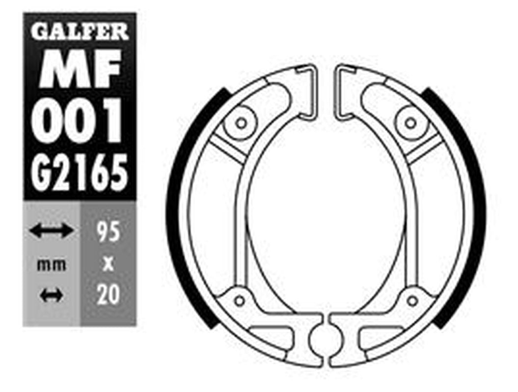 BRAKE SHOES REAR HONDA CRF70/80/100F 04- DIO 50 91-93 NE50 VISION 85- KYMCO FEVER ZX50 97- SA 75/80 VISION 89-