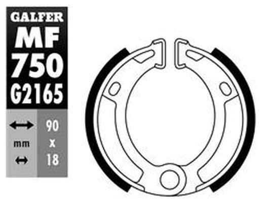 BRAKE SHOES REAR MBK BOOSTER 50 94- BOOSTER 100 99-