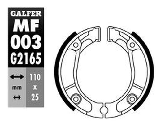 BRAKE SHOES REAR SH304 HONDA CB50 75-95 MBX50/80 81- NSR50 88-93 XL125 85-97 XL200 83- XR125 03- XR600R 84-90