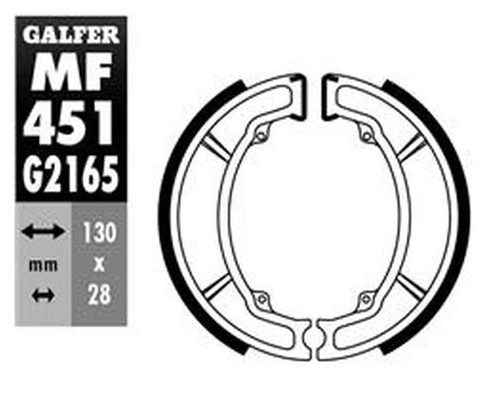 BRAKE SHOES REAR SH506 YAMAHA DT125LC 84- DT80LC 85-88 RD125LC 82-86 SR250 80-97 TT250/350 86-92 TT600 87-92 TZR80/125 87-91 XT350 85-90 XV250 VIRAGO 89-00 YZ250 86-87 YFM80 85-92