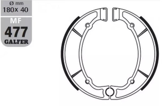 BRAKE SHOES REAR SH512 YAMAHA XJ550 81-84 XV750 VIRAGO 92-94 XV750 SPECIAL 81-84 XZ550 82-84 YX600 RADIAN 86-90 XV500 83-84