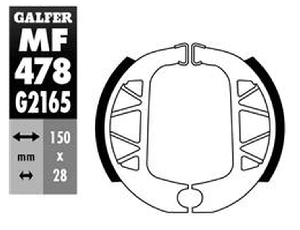 BRAKE SHOES REAR YAMAHA BWS125 10- CYGNUS125X 03- CYGNUS150 07-